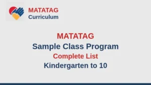 Sample Class Program for MATATAG Curriculum