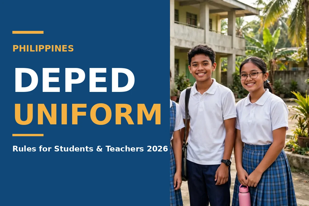 Filipino public school students in school uniform
