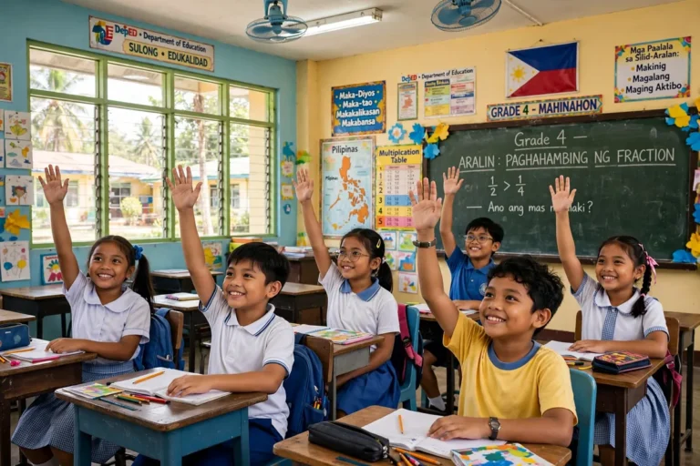 Grade 4 classroom under MATATAG curriculum Philippines