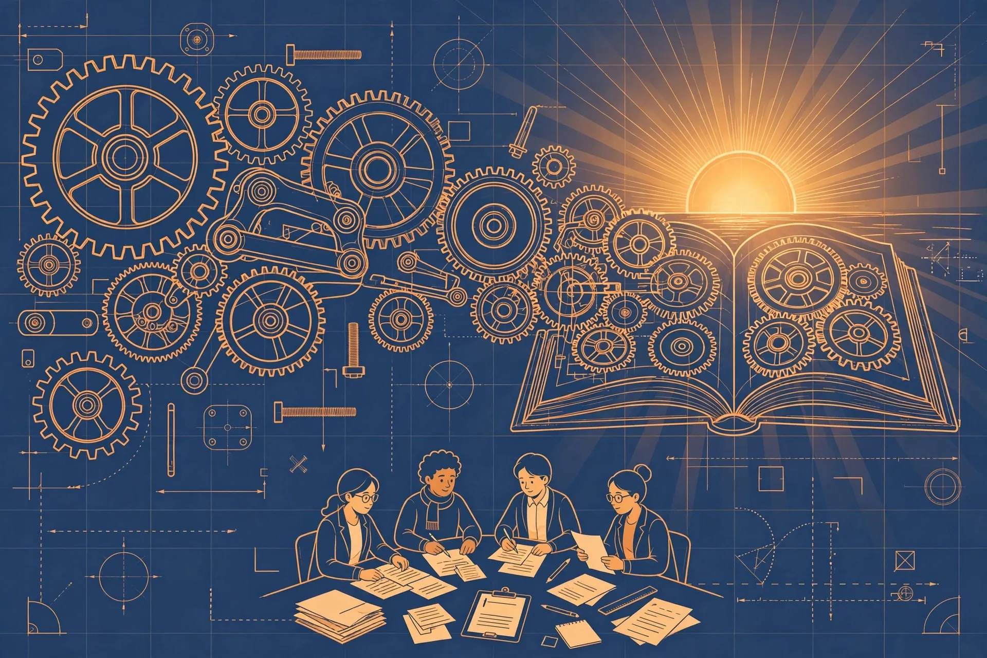 Illustration of the MATATAG curriculum revision process transforming education