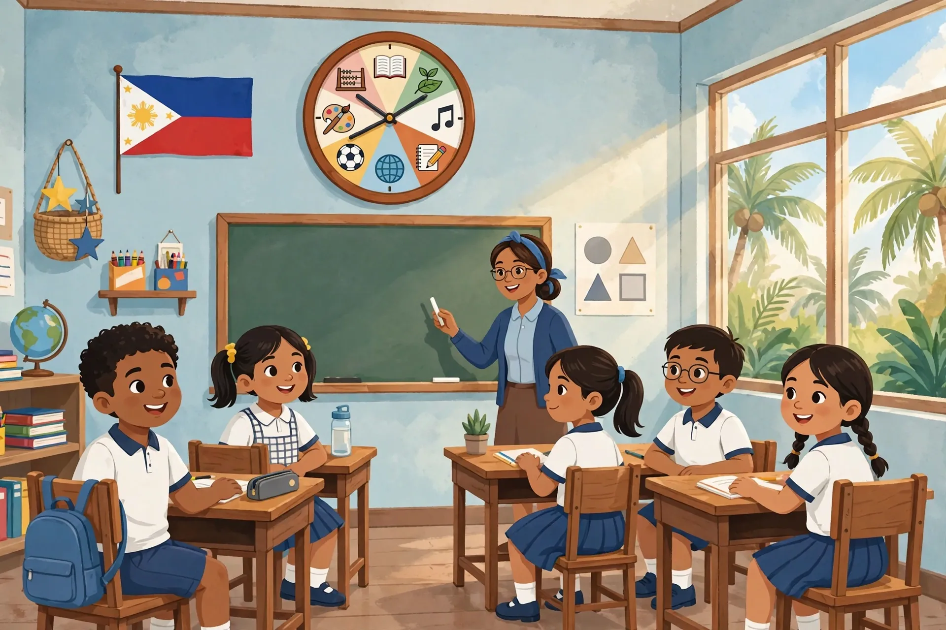 Philippine classroom running on MATATAG time allotment per subject periods