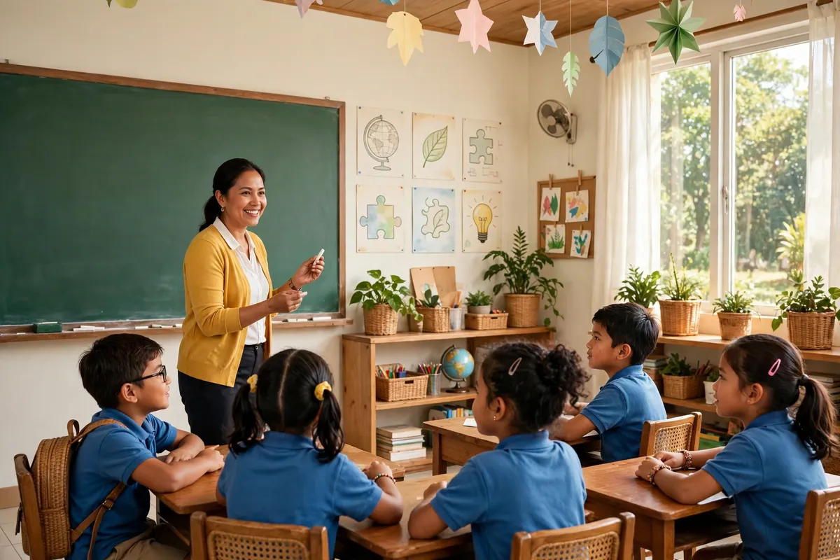 Filipino learners in a classroom under the MATATAG Curriculum