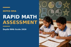 Filipino students solving math problems in class