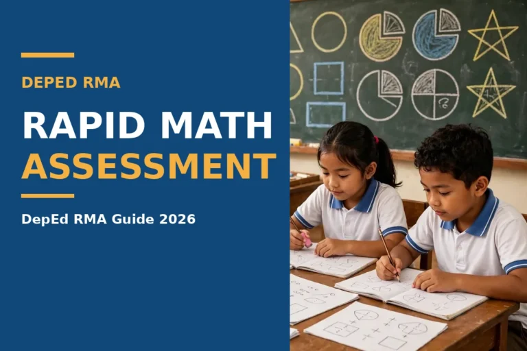 Filipino students solving math problems in class