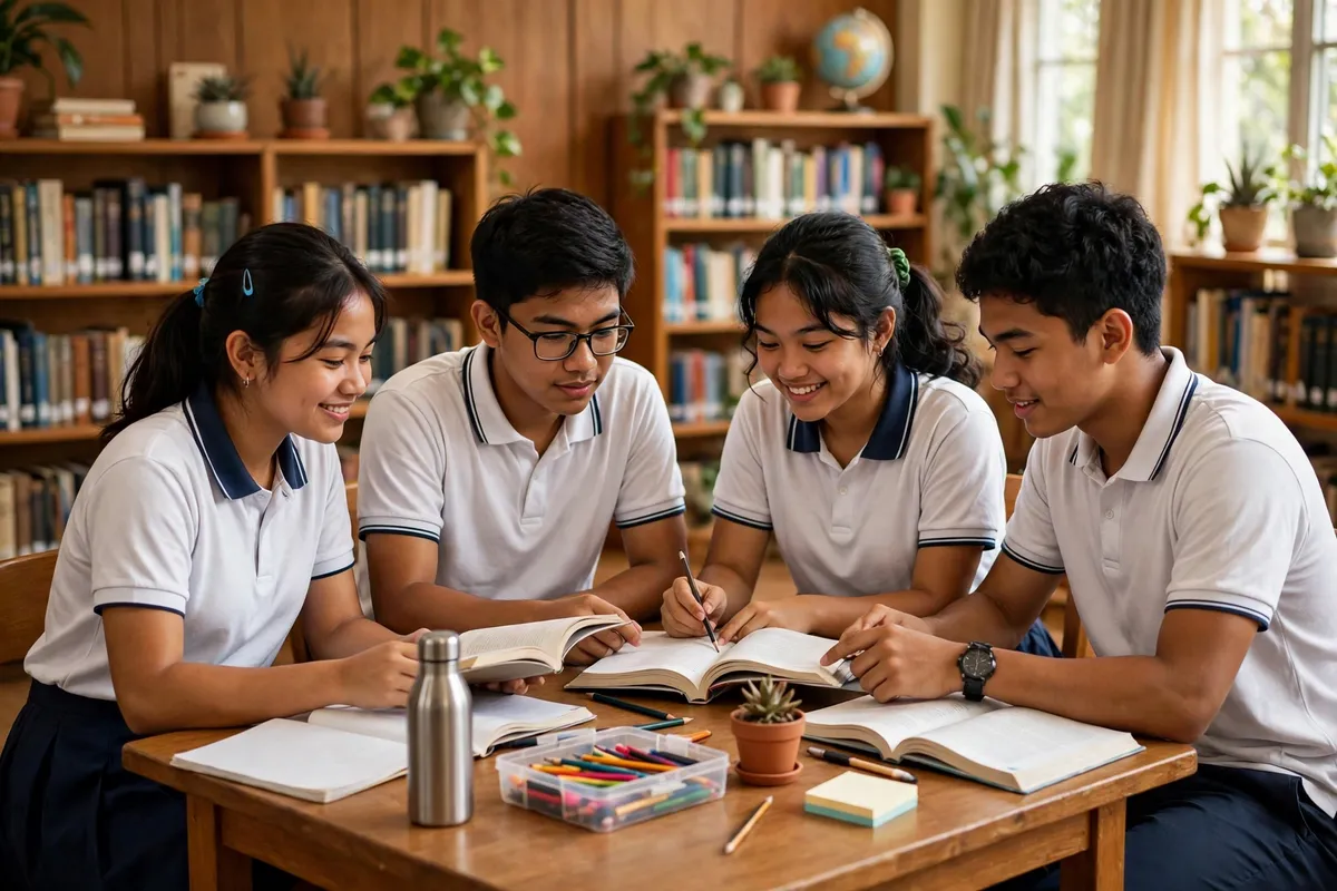 Filipino students learning in a MATATAG classroom